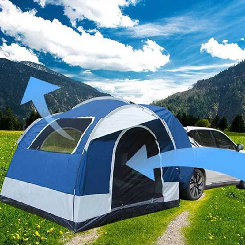 

4 People Family Building Outdoor Camping Tent Rainproof Sunshade Portable Camping Waterproof for Park Seaside Travel