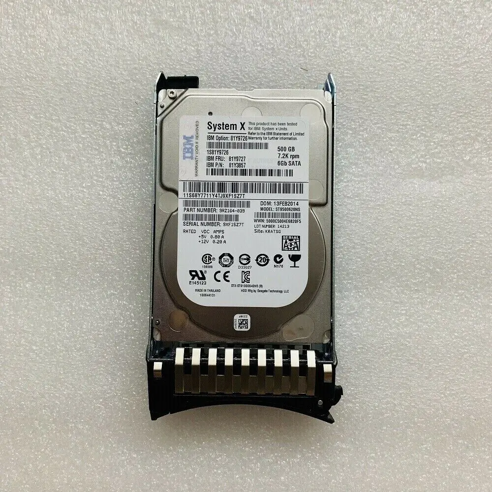 For 81Y9727 500G 7.2K SATA 2.5 81Y9726 81Y3857 M3M4