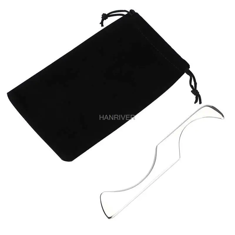 Streamlined mirror stainless steel fascia scraping board, massage muscles, dredge meridians, loosen knives, fascia knives
