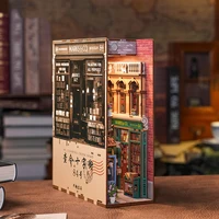 DIY Wooden Book Nook Shelf Insert Kits 84 Charing Cross Street Bookends Miniature Building Kits Bookshelf For Friends Gifts 1