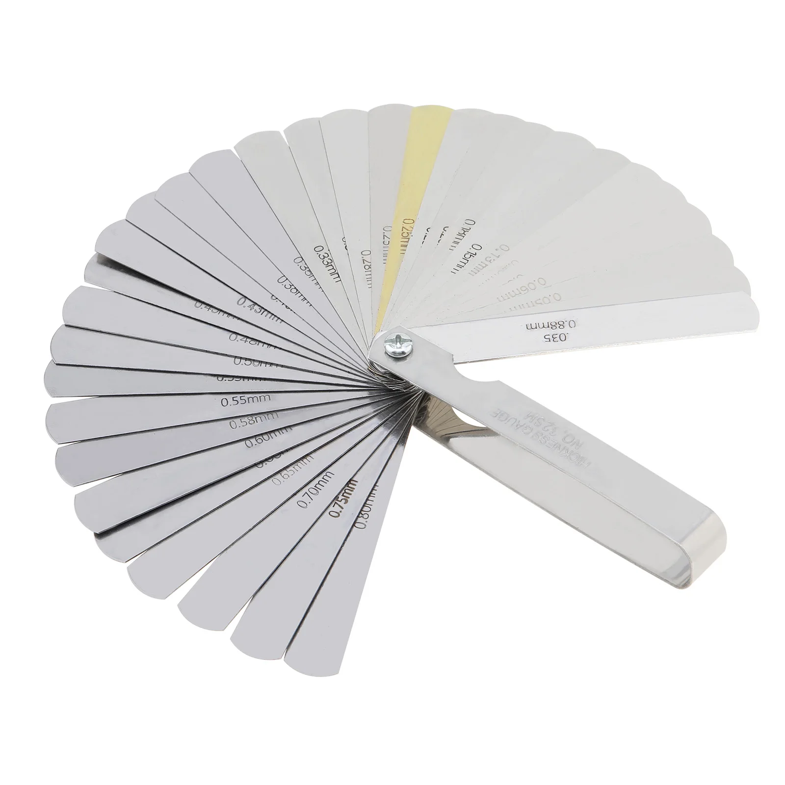 32 Blades Feeler Gauge Metric Gap Filler Gauge 0.04-0.88mm Stainless Steel High Precision Thickness Measurement Tool feeler gauge