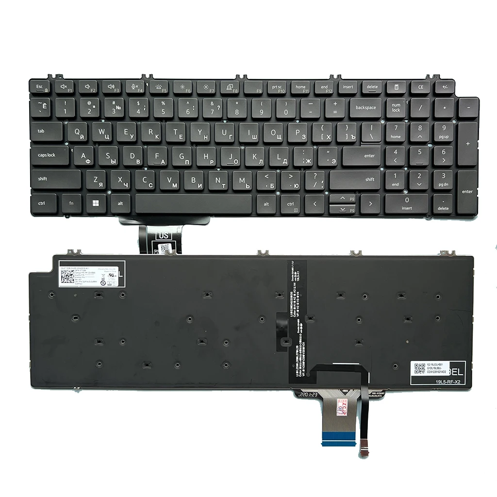 Новая английская французская русская клавиатура с подсветкой для Dell Precision 7550 7560 7750 7760 0713DM 0FJFYX 098KN7 0PYCX2 США FR RU