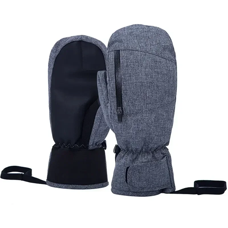 Guanti Invernali Touch Screen Con Pile Interno, Morbidi E Impermeabili, Perfetti Per Sci E Moto, Regalo Natale O San Valentino, Grigio-blu, Taglia S