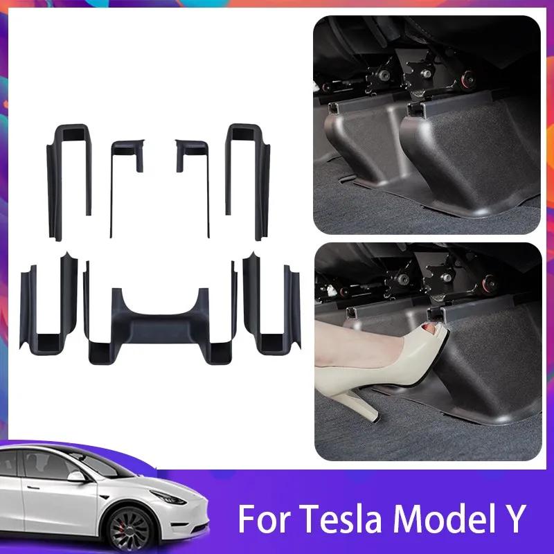 

7Pcs/Set Surrounded Seat Corner Slide Rail Cover Side Track Pad Cover Protector for Tesla Model Y Anti Kick Interior Accessories