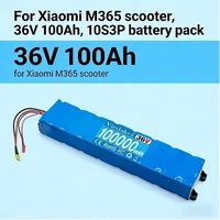 Batterie au lithium rechargeable 18650 pour trottinette électrique M365, pack 10S3P 36V 100A avec BMS intégré et chargeur anti-surchauffe 1