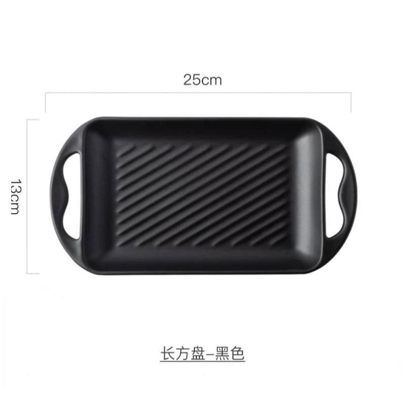 

Цветной керамический прямоугольный поднос для выпечки инструменты для выпечки керамическая посуда для выпечки с двумя ручками