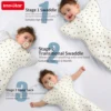 INSULAR Baby Sleeping Bags 100% Cotton Infant Sleep Sack Anti-shock Sleeve Sleeveless Uterine Simuolation Design 4 Seasons 2