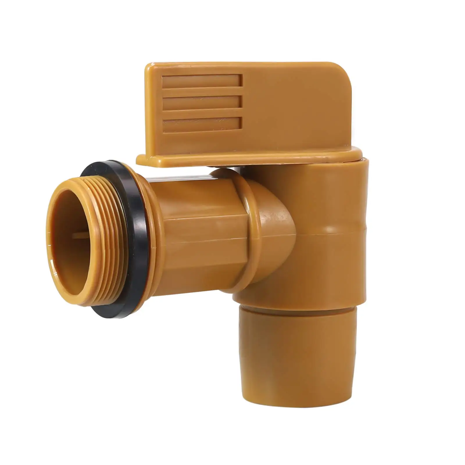 Polyethylene Drum Faucet, Plastic Spigot, 2 "Barrel, Tap Replacement Parts with EPDM Gasket, BSP Connection, 1Pcs