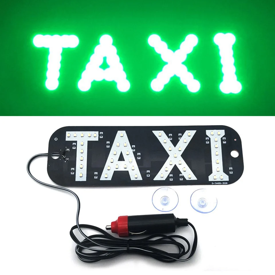 Biqing 1PC Lampada per Taxi Blu,Universale 12V Taxi Luce LED Taxi Segno Parabrezza per Taxi Auto Indicatore di Segnale LED Indicatore con Presa Accendisigari