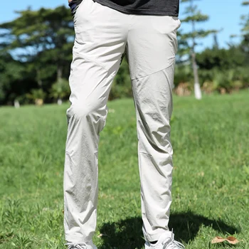 가볍고 얇은 스웻팬츠 남성용 통기성 빠른 건조 야외 스포츠 골프 바지, 남성 스트레치 나일론 캐주얼 롱 트랙 바지, 여름