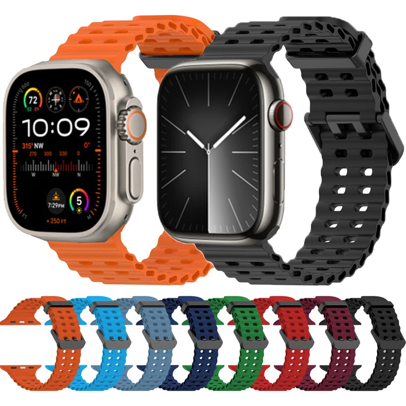 Marine Band Silicone Strap for Apple Watch - Versatile and Stylish Bracelet