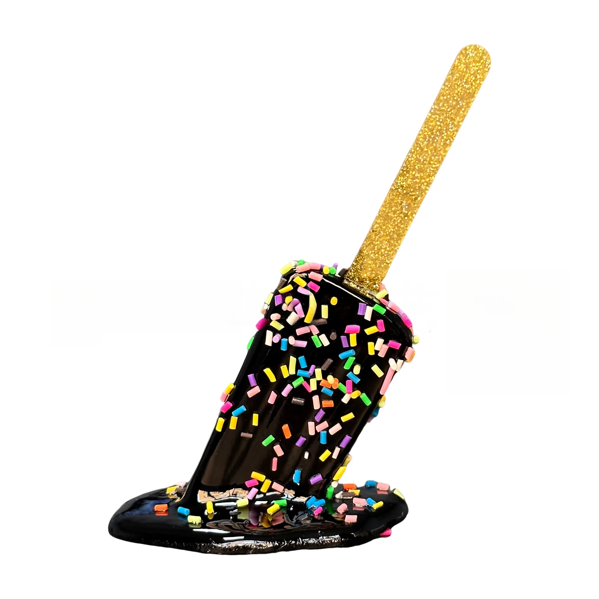 Transparent Melting Popsicle Sculpture Decoration Miniature Resin Craft Popsicles Ice Cream Accessories home desk Decor