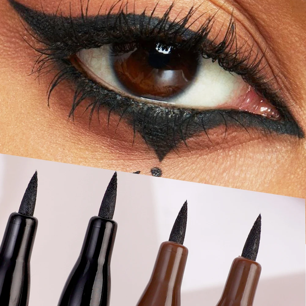 

Black Brown Liquid Eyeliner Pen Long Lasting Quick Drying Smooth Easy To Color Eye Liner Pencil Matte Eyes Makeup Fast Shipping