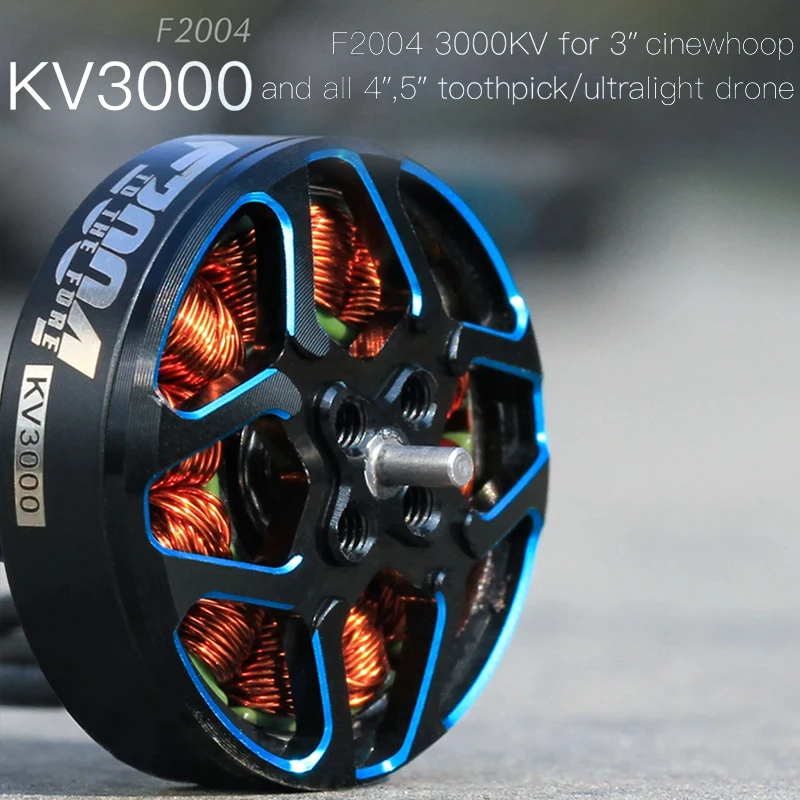 T-MOTOR F2004 브러시리스 모터, RC FPV 3-5 인치 장거리 레이싱 드론 이쑤시개 쿼드콥터용, 3000KV 4S 1700KV 6S, 1, 2, 4 개