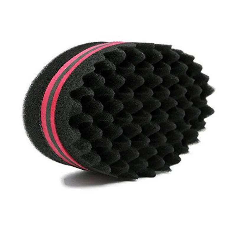 Oval Double Sides Magic Twist Hair Brush Sponge Brush For Natural Afro Coil Wave Dread Sponge Brushes Hair Braids Braiding Hair Styling Tool