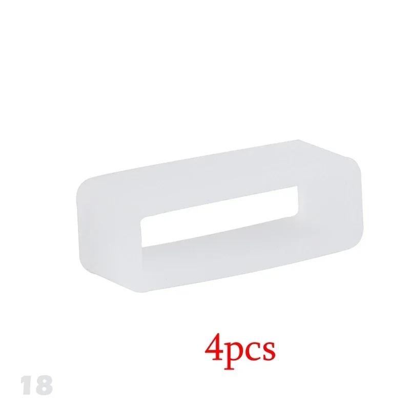 Rubber Silicone Watch Band Keeper Loops - Set of 4 Strap Security Holders