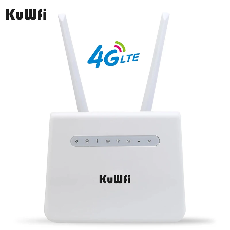 Router Wifi Kuwfi 300Mbps Router Mobile Cpe 4G Lte Con Supporto Porta Lan Router Wireless Sim Card Funziona Con 32 Utenti Wifi