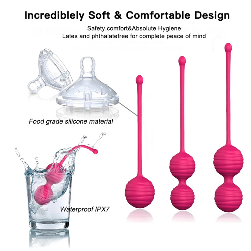 3PCS Chinese Geisha Balls Postpartum Vaginal Tighten Kegel Balls Pelvic Floor Muscle Exercise Dumbbell Sex Toys for Women