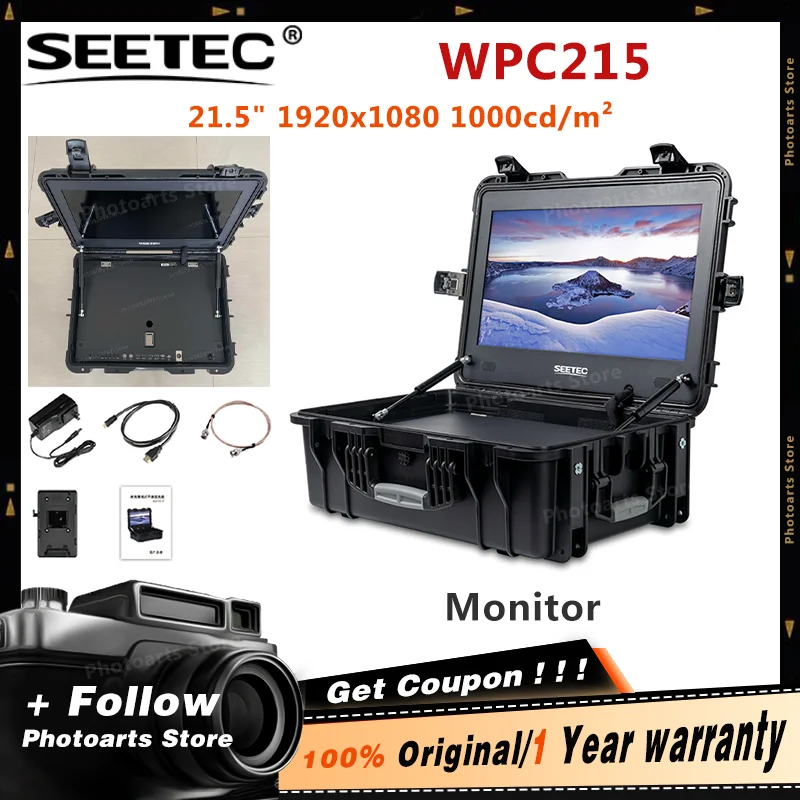 Portable monitor dslr field monitor SEETEC WPC215 21.5 inch 1000nit High Bright Portable Carry-on Director Monitor Full HD 1920x1080 Youtube Live