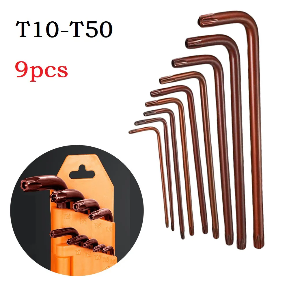 

// 9 шт T30/ T27 /T20 /T25/ T10/ T15 двухсторонняя звездообразная отвертка, гаечный ключ, звездообразный ключ, //// гаечный ключ