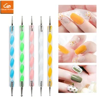 2 Heads Nail Art Dotting Pen Professional Manicure Tools Nail Brushes Set UV Gel Drawing Pen DYI Nail Painting Brush Tools 1