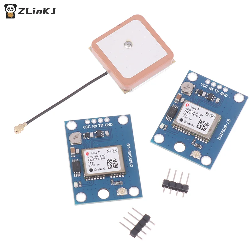 ▶ 1Pcs GY-NEO6MV2 NEO-6M NEO6MV2 GPS 모듈(비행 제어 EEPROM 포함) MWC APM2.5 6MV2용 대형 안테나 모듈