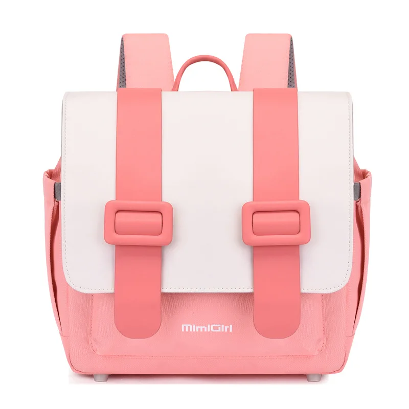 

Primary School Students Schoolbag Fashion PU Waterproof Horizontal Kids School Backpack Lightweight Spine Protection School Bags