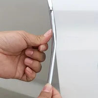 5m Car Door Edge Protection Strips Sound Insulation Door Protector Noise Isolation Chrome Sealant Strips PVC Seal Strip 5