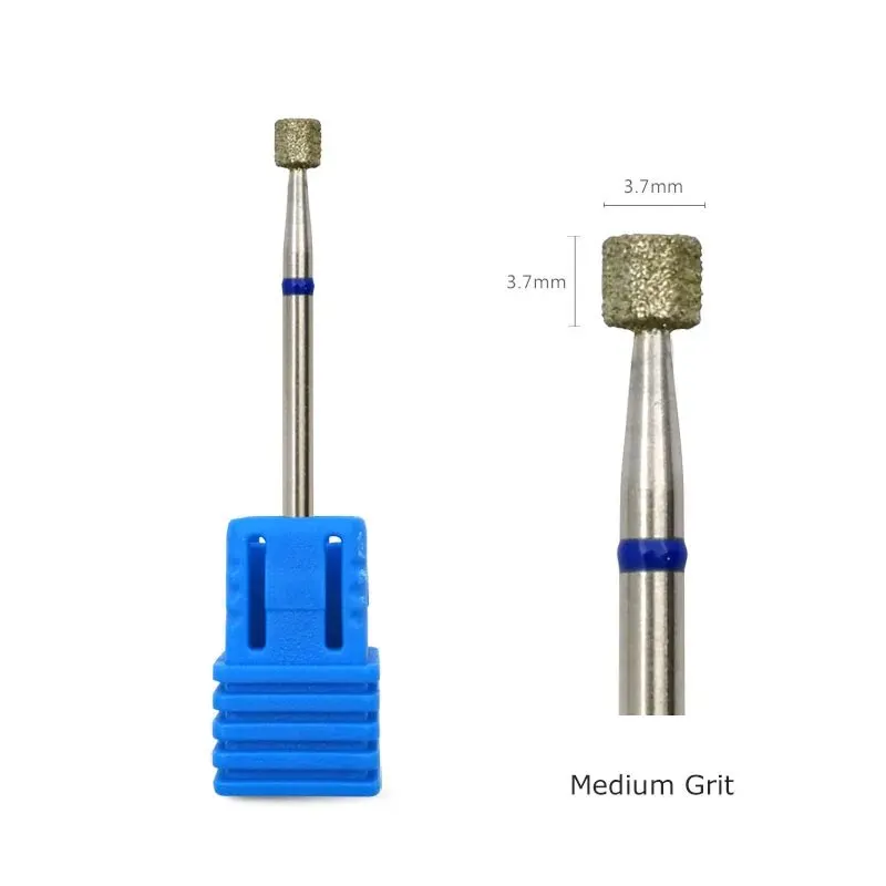 HYTOOS Russian Diamond Nail Drill Bit, Barrel Cuticle Burr, Electric Manicure Drills Accessories Supplier, 3.7*3.7mm 5