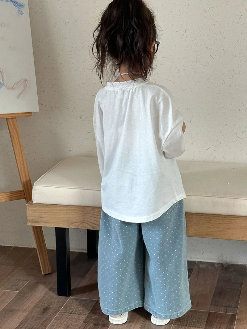 Cute Solid Color Kids Long Sleeved T Shirt