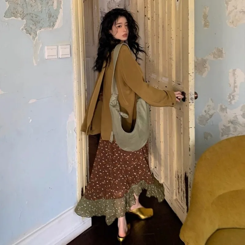 Middle Eastern Fashion Classic Fragmented Flower Dress main image 1