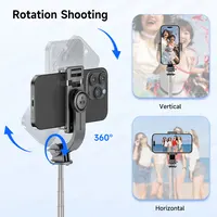 Bluetooth Selfie Stick Tripod Desktop Stand, Phone Holder, Wireless Remote Shutter, for iPhone Android, Option with Fill Light - Image 4