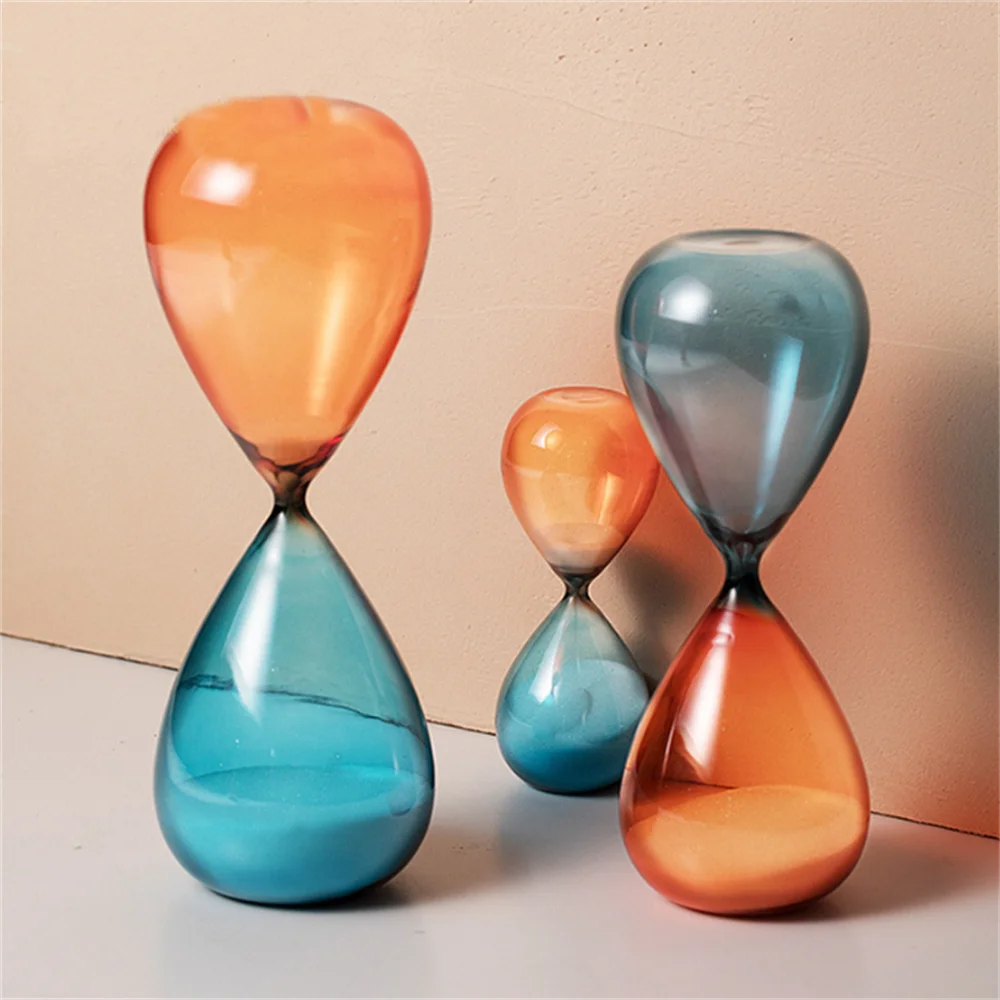 

5/15/30/60 Min Two-color Hourglass Timer Home Decor Desk Living Room Decoration Kitchen Tools Glass Crafts Gifts Sand Timer