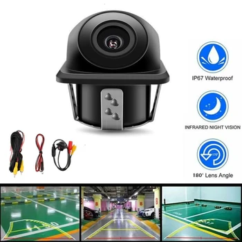 Telecamera Posteriore per Auto Tipo Lotus con Visione Notturna, Impermeabile, Video HD CVBS, Obiettivo Fisheye Grandangolare