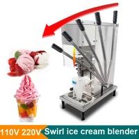 110V 220W Swirl Freeze Fruit Yogurt Ice Cream Mixer Blender Real Ice Cream Maker Fruit Ice Cream Blender Mixer Machine Auto Wash 2