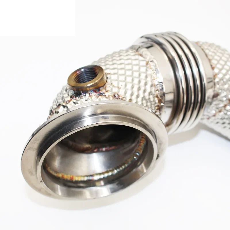 Head Section High flow Pipes branch downpipe Exhaust Pipe with catalyst For BMW 740I N54 3.0T 2011-2012