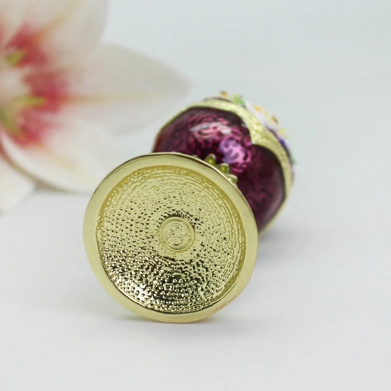 SHINNYGIFTS Neue Stil Blume Ei Schmuckkästchen Russische Faberge Ei Schmuck Geschenkbox Hochzeitsbevorzugung – Detail 3