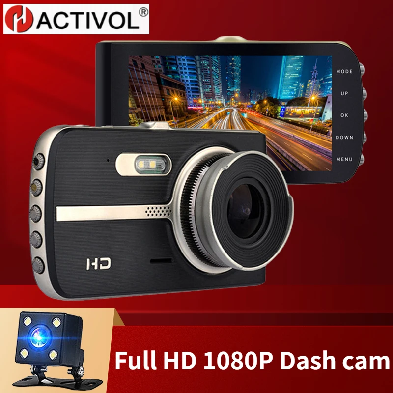 

Dash Cam Car Video Recorder IPS HD 1080P Black Box Night Vision Dashcam Camera Dual Lens Cycle Car Camera Recorder dash camera