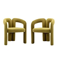 Бархатные обеденные стулья современного дизайна, мягкие декоративные стулья // Стулья с ведрами, кухонный стул для гостиной, 2 шт./компл.