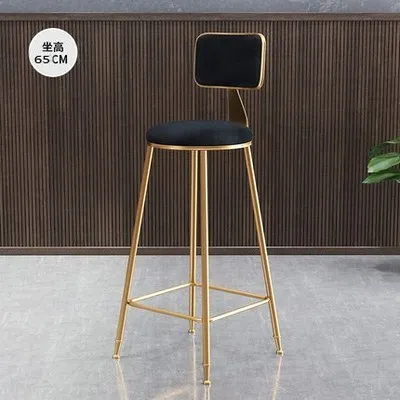 Velour Fabric Dining Chair Luxury Shower Camping Kitchen High Bar Chair High Kitchen Stool Cadeiras De Jantar Designer Furniture 65cm