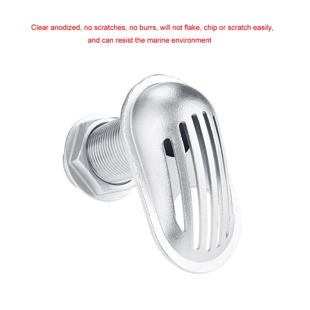 

Stainless Steel Boat Intake Strainer Washable Thru-Hull Filter Scoop Fishing Boats Kayak Replaceable Parts Accessories
