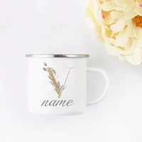 Floral Initial Name Cup Custom Name Tea Coffee Hot Chocolate Mug Bride Bridesmaid Mothers Day  Christmas Gift for Her 6