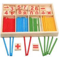 Kids Wooden Math Toys for Children Montessori Educational Learning Number Counting Sticks Kindergarten Mathematics Teaching Aids 2