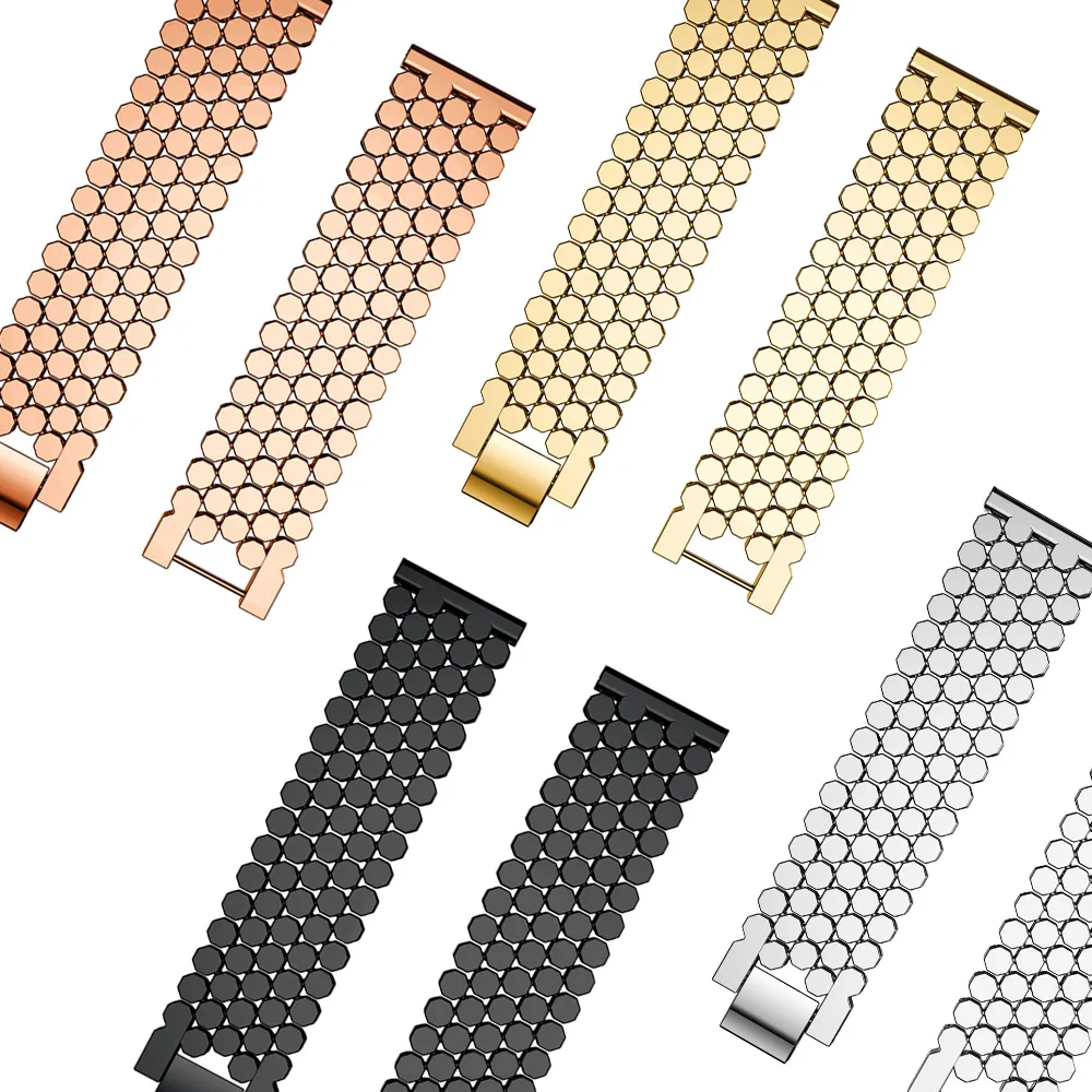 Premium Alloy Metal Strap Wristband Bracelet - 22mm Replacement Band