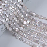 10-11mm Coin Shape Natural Freshwater Loose Wholesale Flat Bead Strand Pearl 1