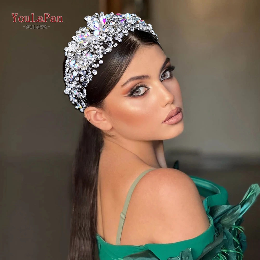 YouLaPan Wedding Bride Rhinestone Hair Hoop Shining Jewelry Banquet Dancing Party Headwear Fashion Women Hair Accessories HP633