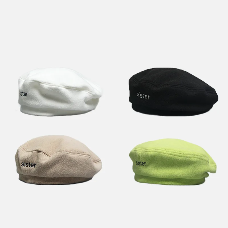 Autumn Letter Beret Female Versatile Cap Painter Hat Women's Fashion