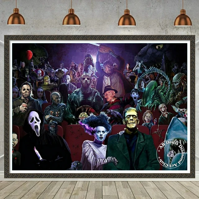 HORROR MOVIE VILLAINS  Full Round Diamond Painting Kits