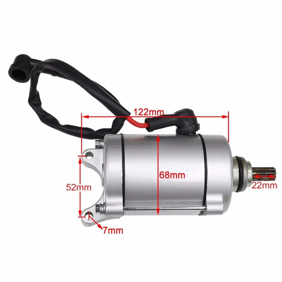 11-Tooth Starter Motor For Zongshen 250cc Dirt Bike & Pit Bike Engines (CB250D-G)