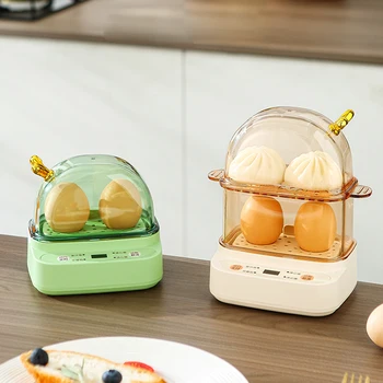120W Electric Egg Boiler Smart Steamer Timing Egg Cooker Mini Breakfast Machine 2 Eggs Portable Steamer Automatic Power Off 220V